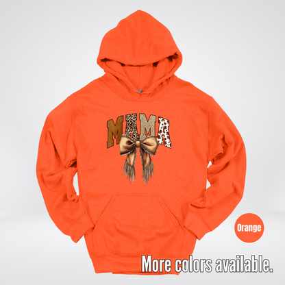MAMA Western Coquette Leather Bow And Tassels Hoodie