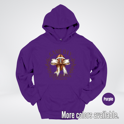 Game Day Touchdown Season Football Coquette Hoodie