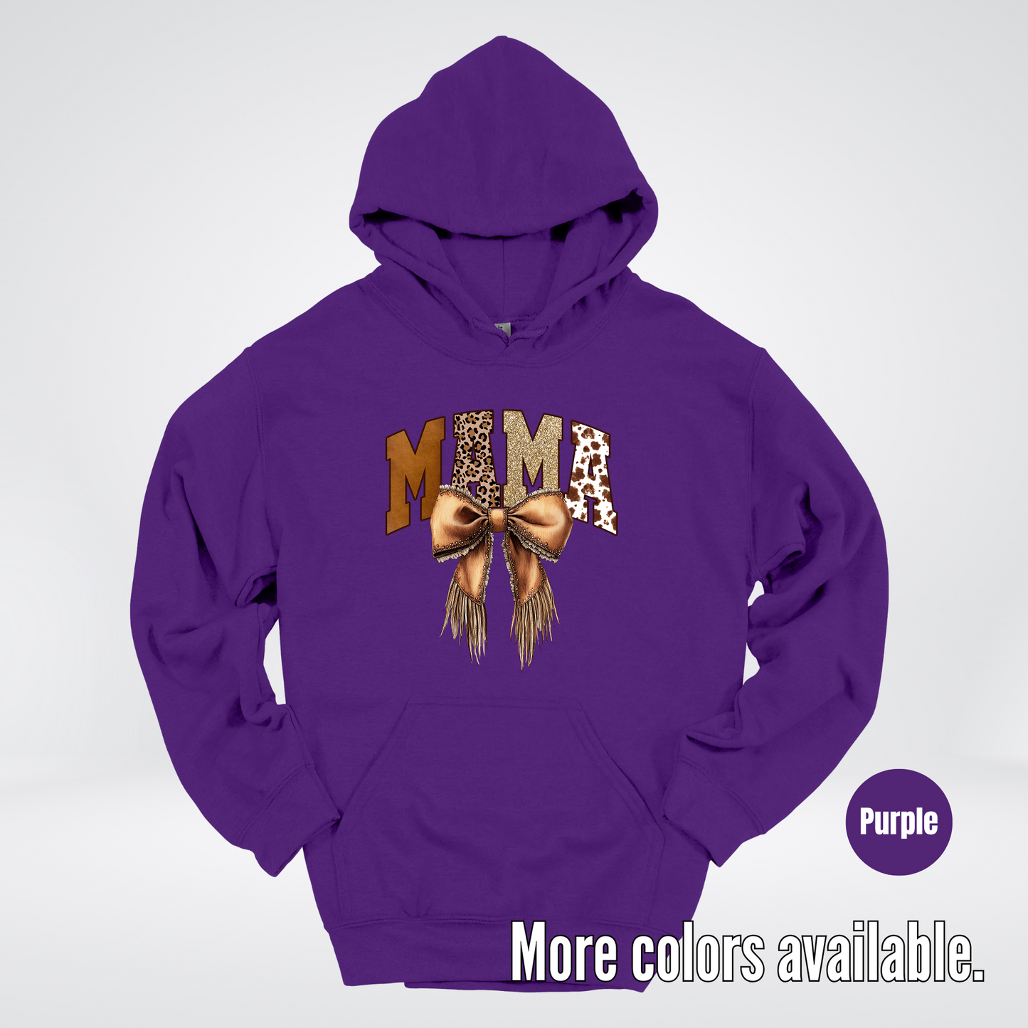 MAMA Western Coquette Leather Bow And Tassels Hoodie