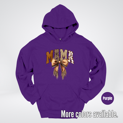 MAMA Western Coquette Leather Bow And Tassels Hoodie