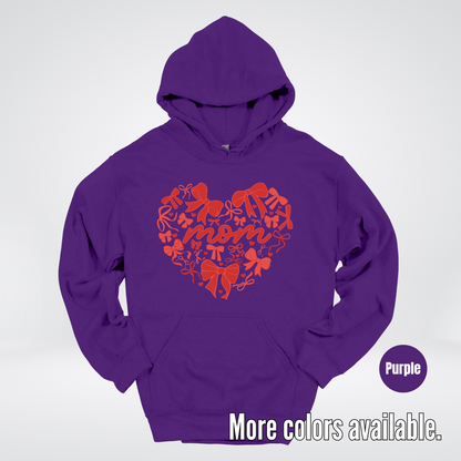 Mom Red Bow Coquette Hoodie