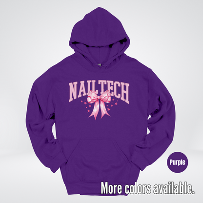 Nail Tech Varsity Pink Coquette Hoodie