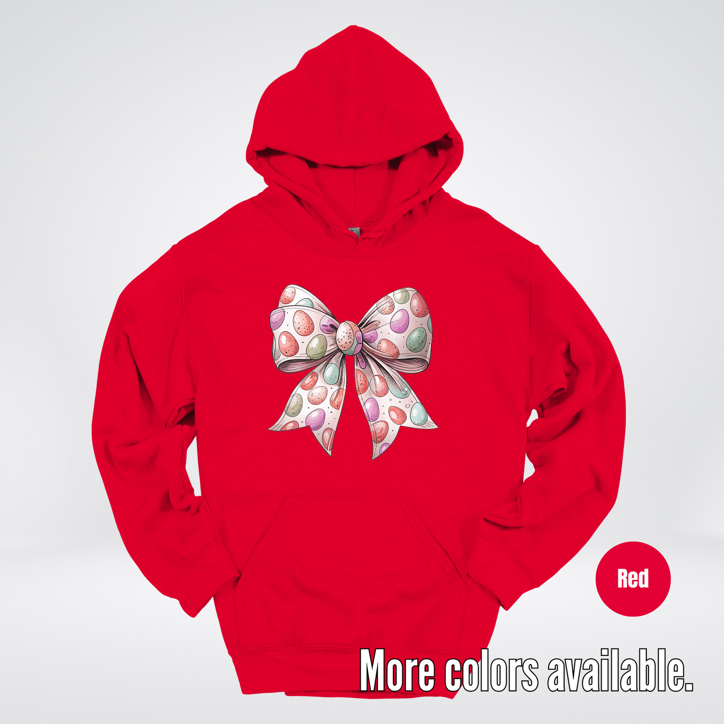 Easter Eggs Coquette Bow Hoodie