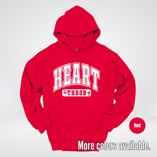 Heart Throb - White Design - Hoodie