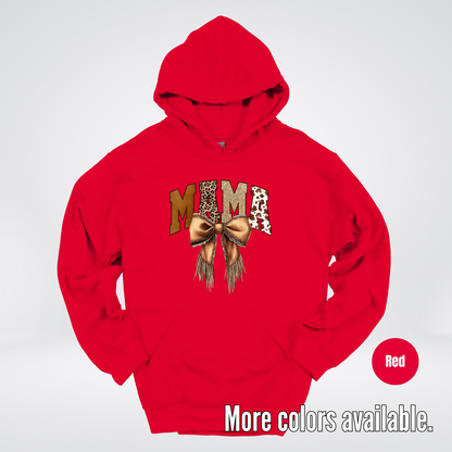 MAMA Western Coquette Leather Bow And Tassels Hoodie