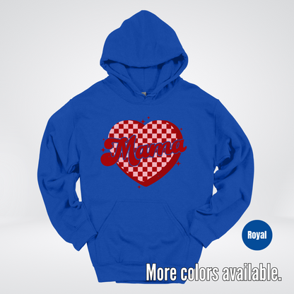 Mama Checkered Heart Hoodie