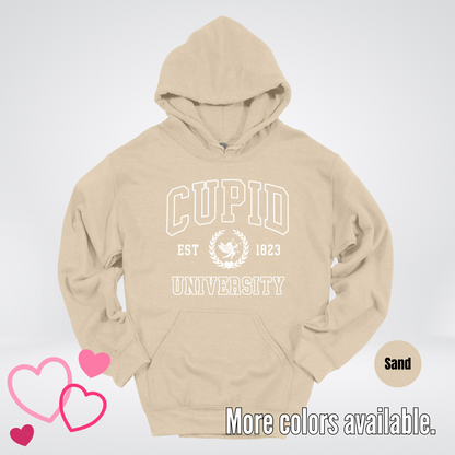 Cupid University Est 1823 White Design Hoodie