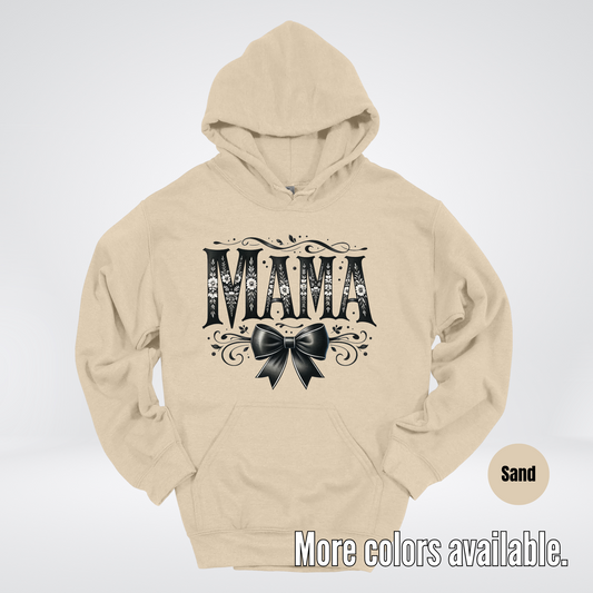 Mama Black & White Coquette Hoodie