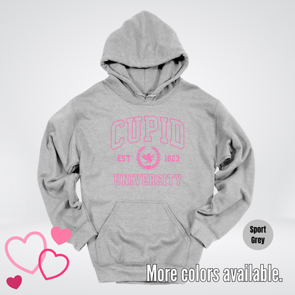 Cupid University Est 1823 Bright Pink Design Hoodie