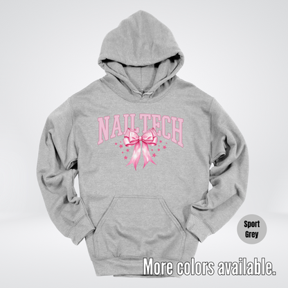 Nail Tech Varsity Pink Coquette Hoodie
