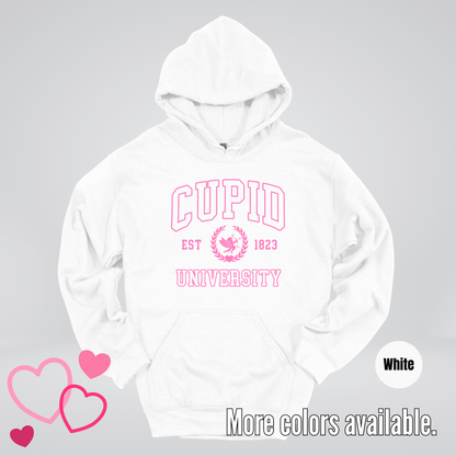 Cupid University Est 1823 Bright Pink Design Hoodie