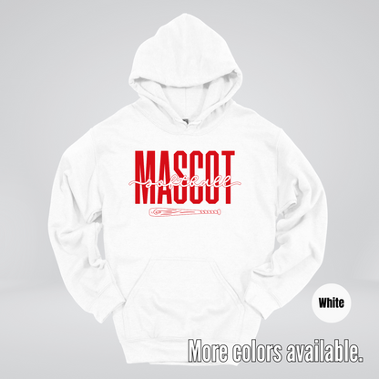 Custom Mascot – Red - Softball Design 28 Hoodie