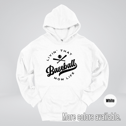 Livin’ That Baseball Mom Life – Black Design - Hoodie