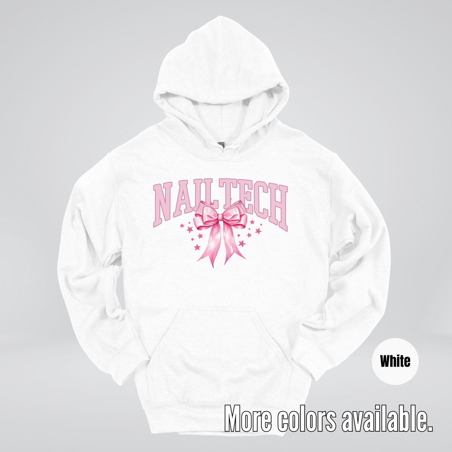 Nail Tech Varsity Pink Coquette Hoodie