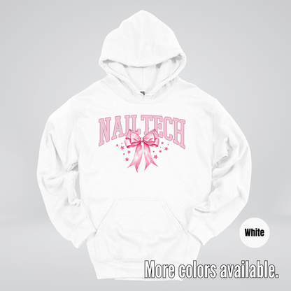 Nail Tech Varsity Pink Coquette Hoodie