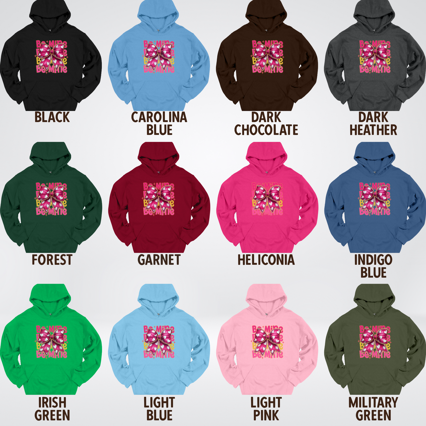 Be Mine Coquette Pink & Gold Hoodie