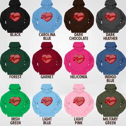 Mama Checkered Heart Hoodie