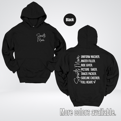 Sports Mom Uniform Washer Water Filler Sideline Cheerer Hoodie
