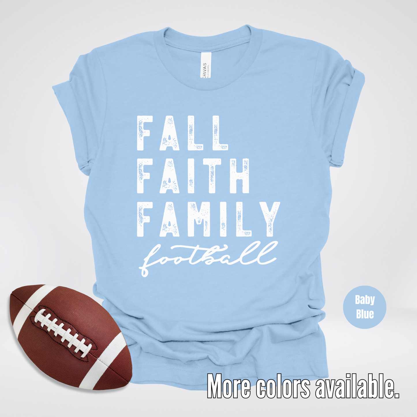Fall Faith Family Football T-Shirt