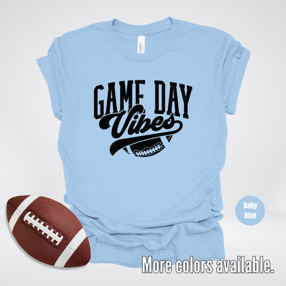 Game Day Vibes Black Design T-Shirt