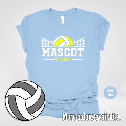 Custom Mascot – Yellow - Volleyball Design 32 T-Shirt