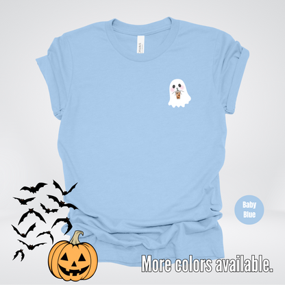 Cute Ghost w Coffee Latte T-Shirt