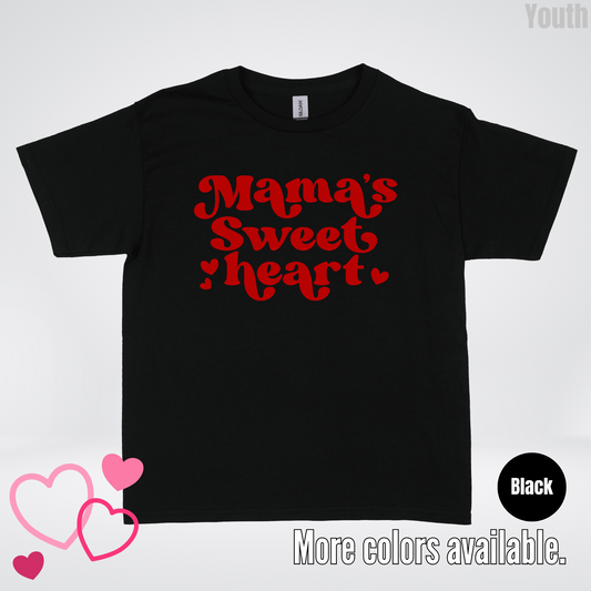 Mama's Sweet Heart Red Design Youth T-Shirt