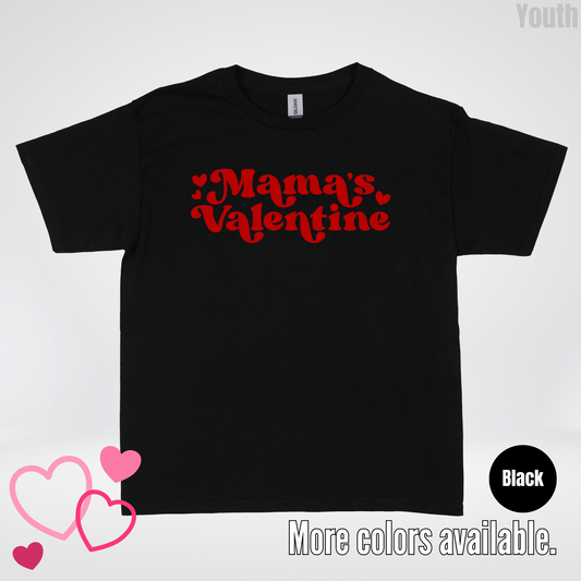 Mamas Valentine Retro Red Design Youth T-Shirt