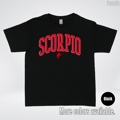 Scorpio Valentines Day Varsity Youth T-Shirt