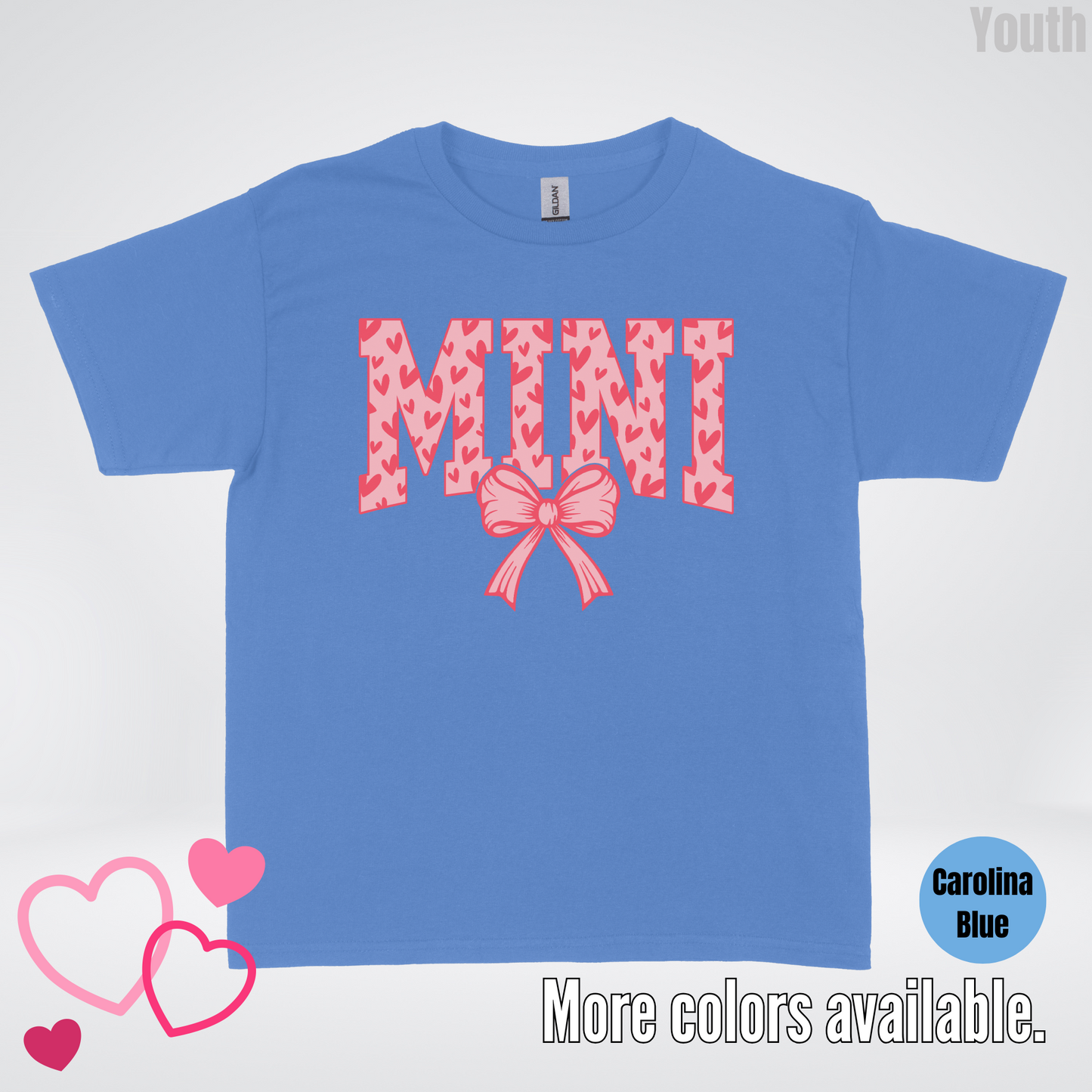Mini Coquette Hearts Valentines Day Youth T-Shirt