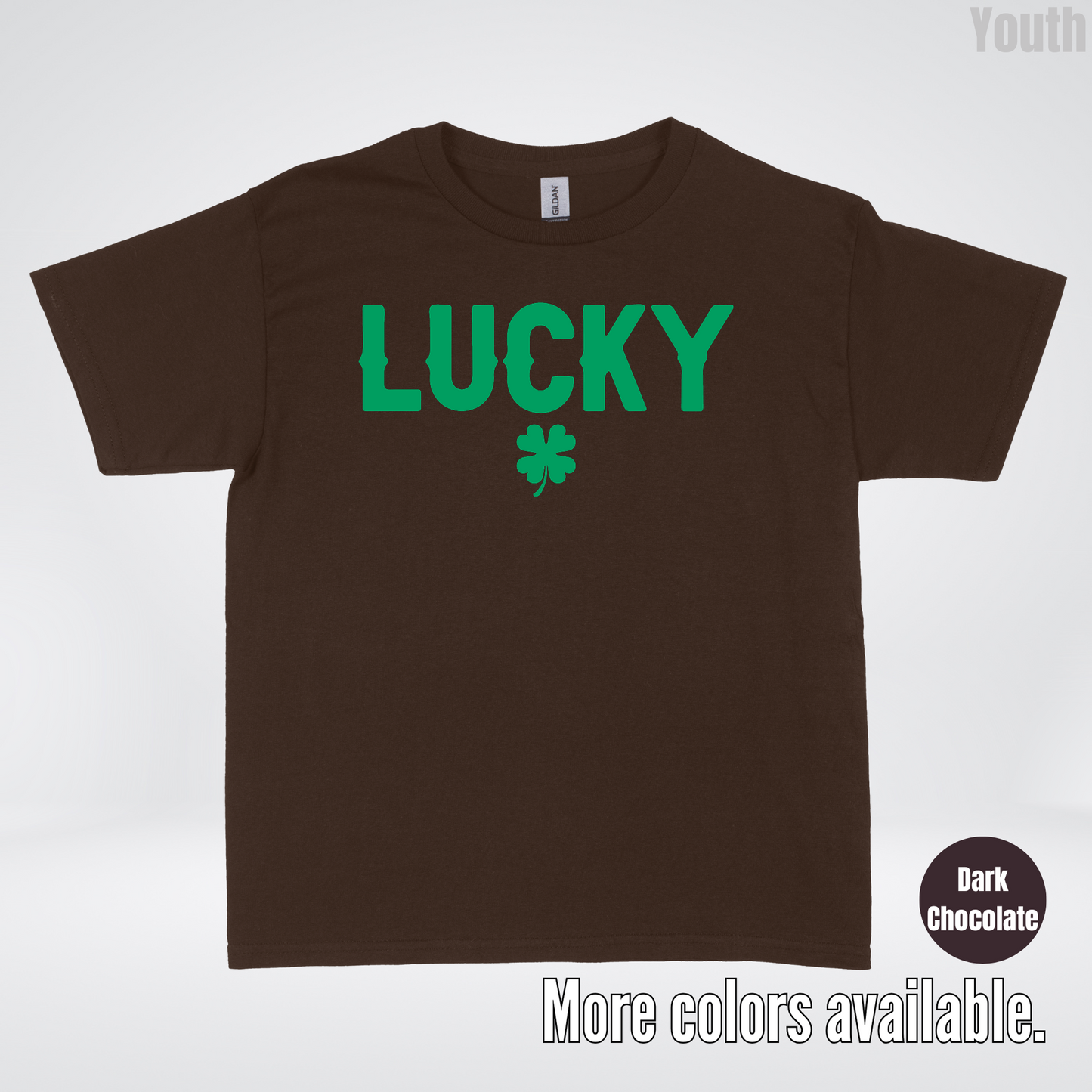 Lucky & Four Leaf Clover - Green Design - Saint Patrick's Day Youth T-Shirt