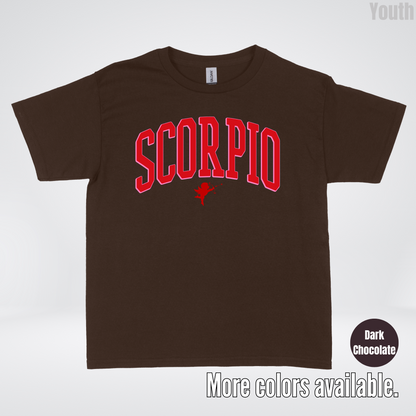 Scorpio Valentines Day Varsity Youth T-Shirt