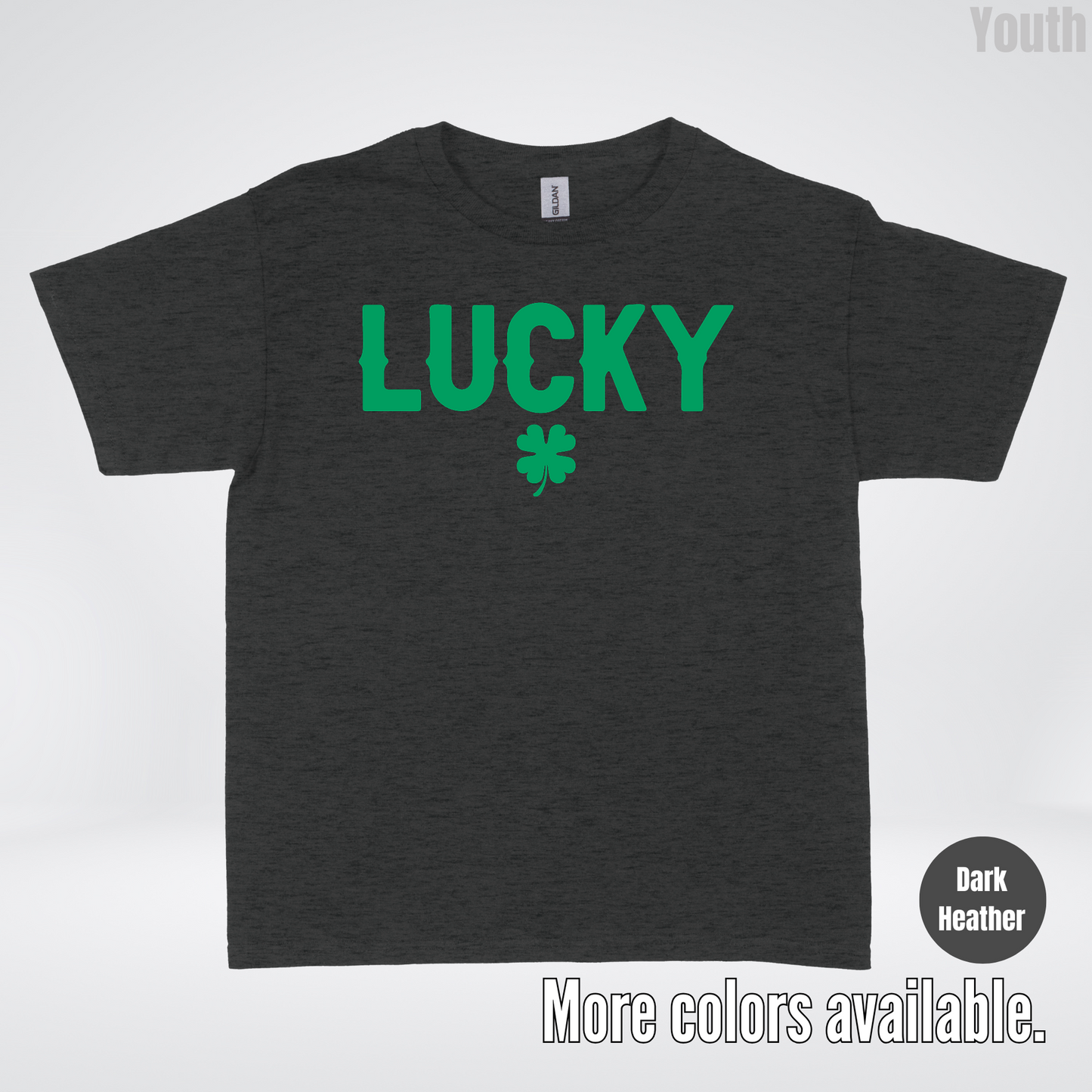 Lucky & Four Leaf Clover - Green Design - Saint Patrick's Day Youth T-Shirt