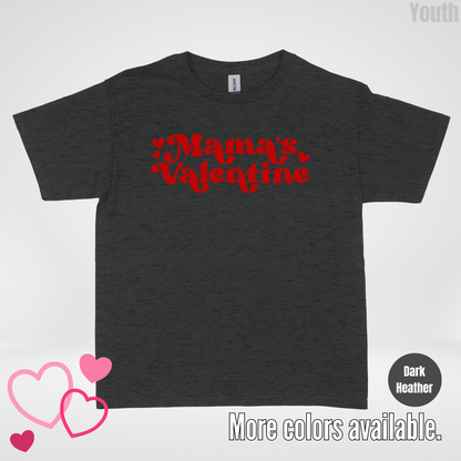 Mamas Valentine Retro Red Design Youth T-Shirt