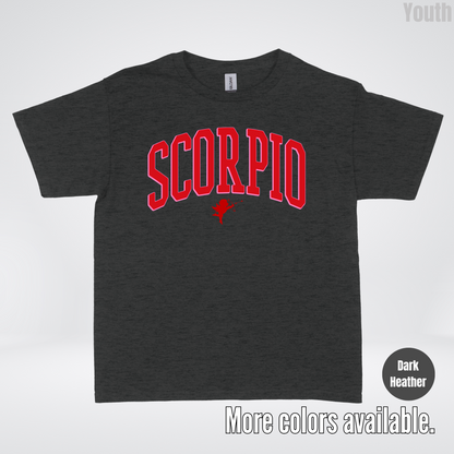 Scorpio Valentines Day Varsity Youth T-Shirt