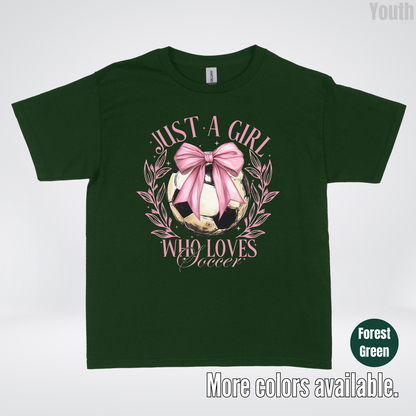Just A Girl Who Loves Soccer Youth T-Shirt