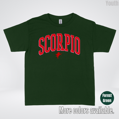 Scorpio Valentines Day Varsity Youth T-Shirt