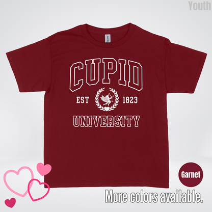 Cupid University Est 1823 White Design Youth T-Shirt