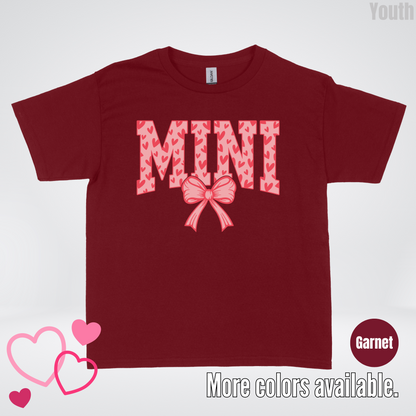 Mini Coquette Hearts Valentines Day Youth T-Shirt