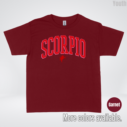 Scorpio Valentines Day Varsity Youth T-Shirt