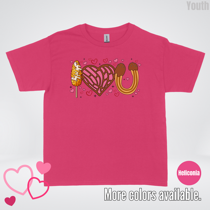 I Love You Elote Concha Churro Youth T-Shirt