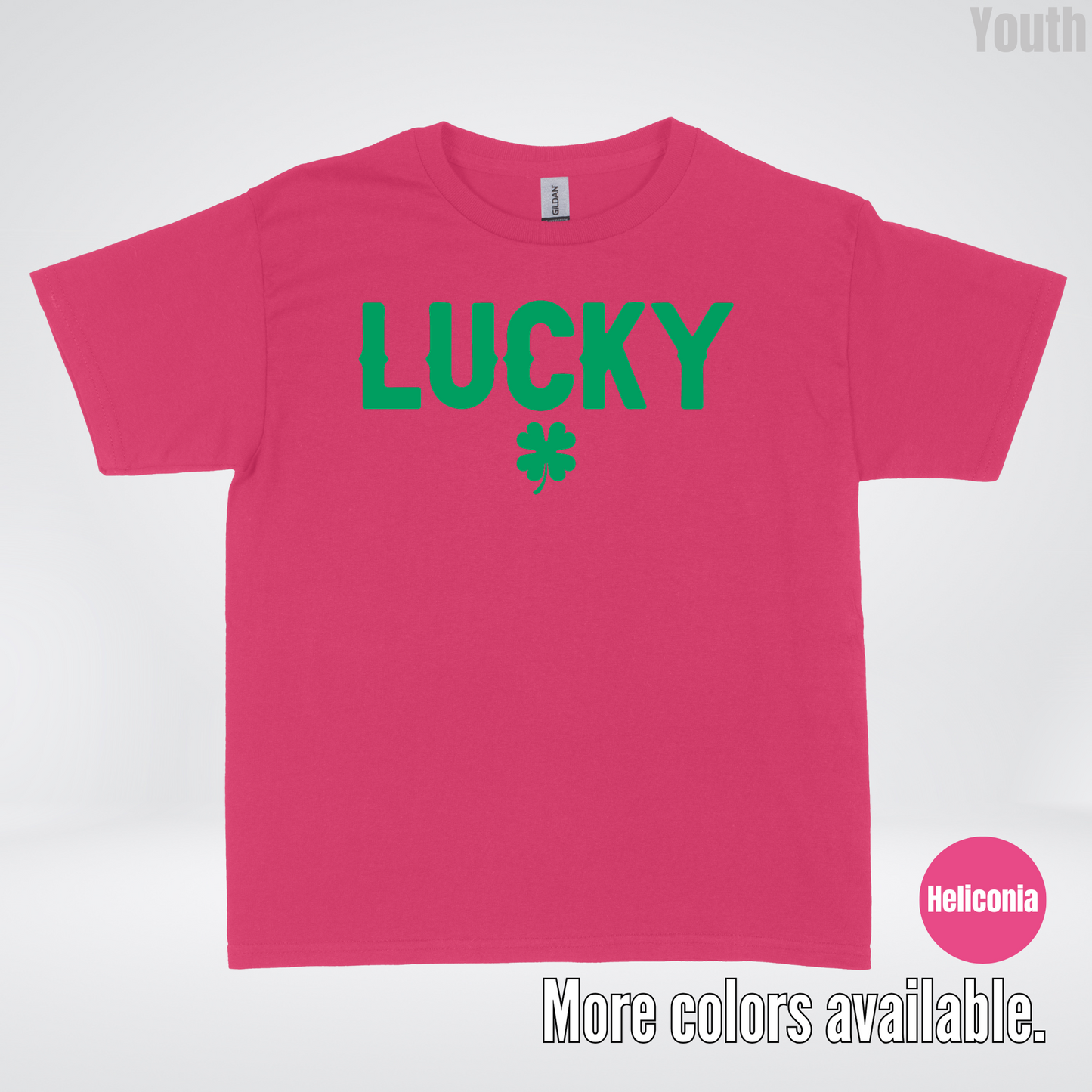 Lucky & Four Leaf Clover - Green Design - Saint Patrick's Day Youth T-Shirt