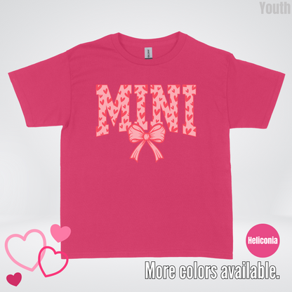 Mini Coquette Hearts Valentines Day Youth T-Shirt