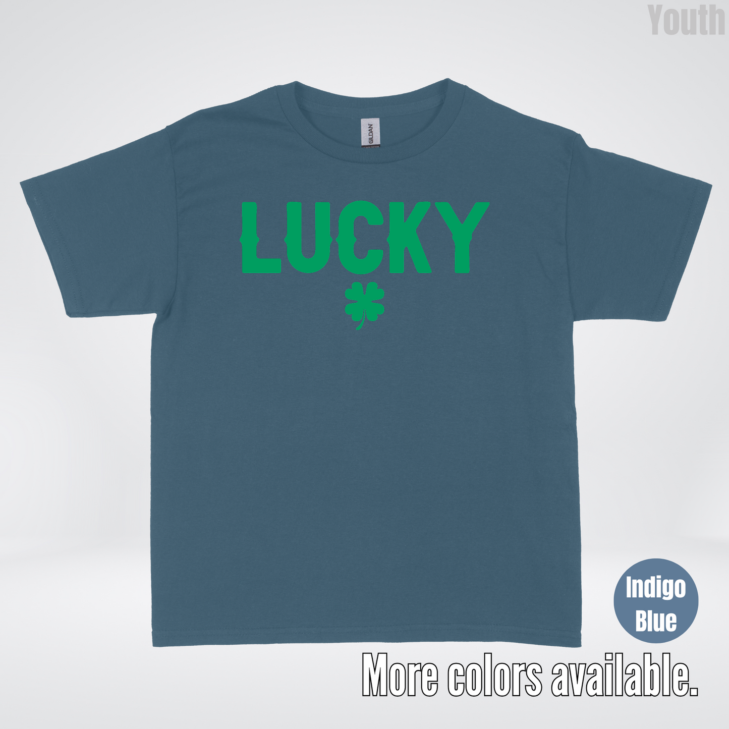 Lucky & Four Leaf Clover - Green Design - Saint Patrick's Day Youth T-Shirt