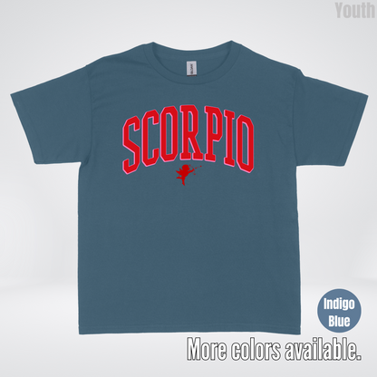 Scorpio Valentines Day Varsity Youth T-Shirt