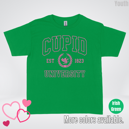 Cupid University Est 1823 Bright Pink Design Youth T-Shirt