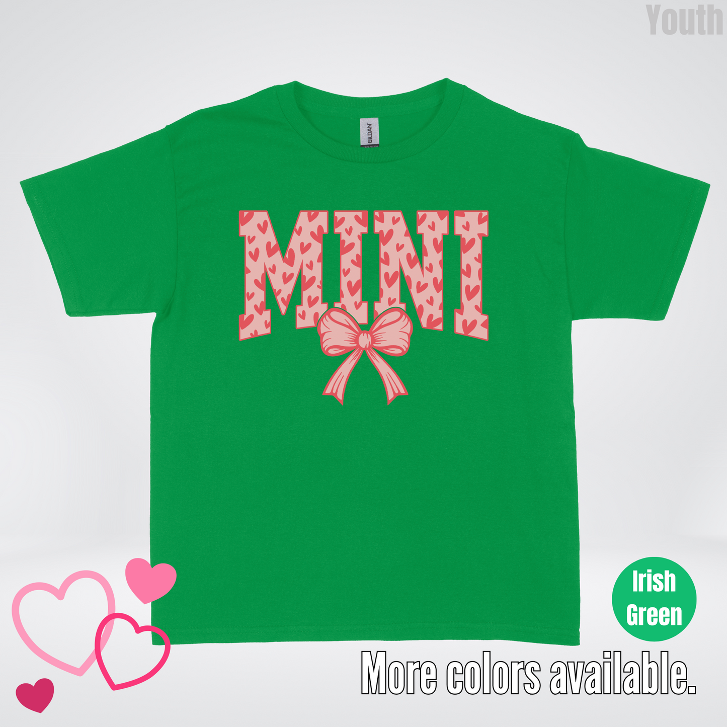 Mini Coquette Hearts Valentines Day Youth T-Shirt