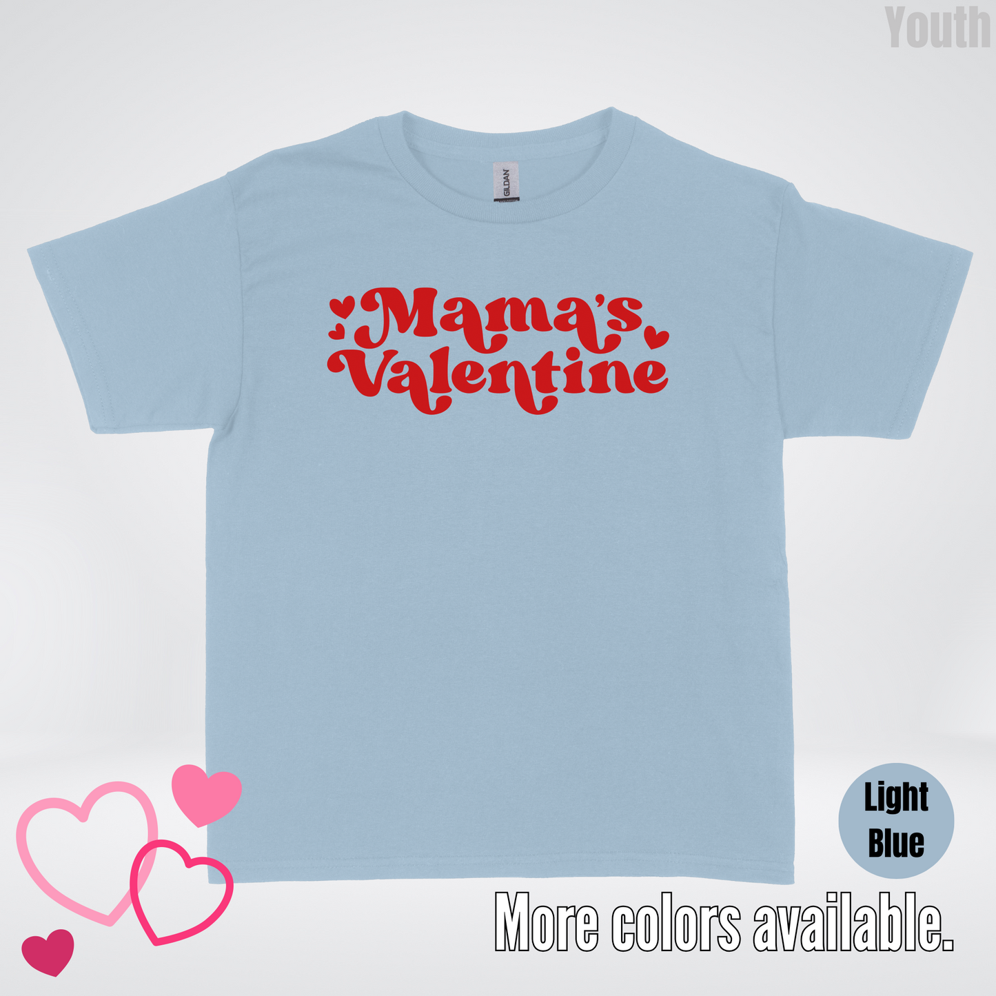 Mamas Valentine Retro Red Design Youth T-Shirt
