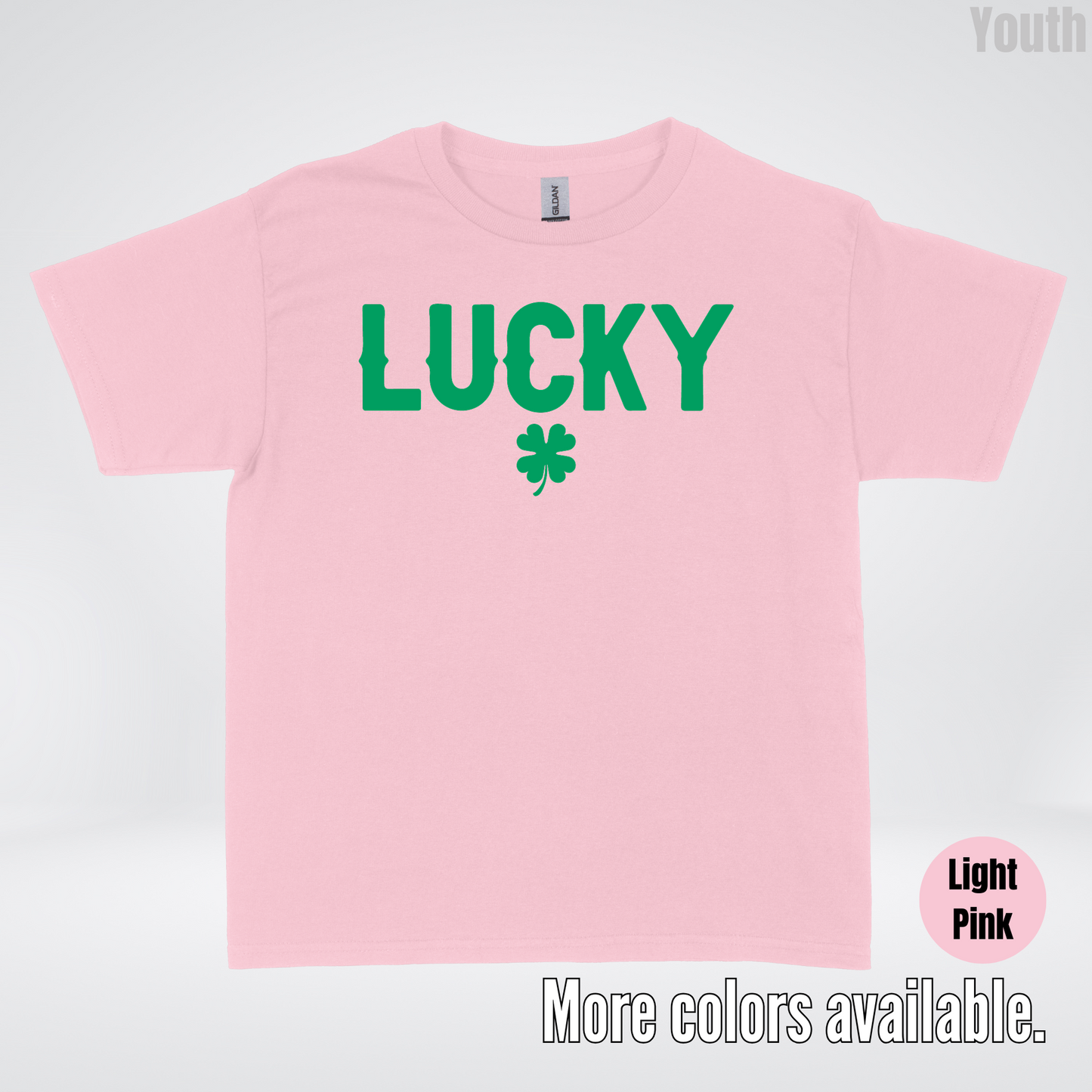 Lucky & Four Leaf Clover - Green Design - Saint Patrick's Day Youth T-Shirt