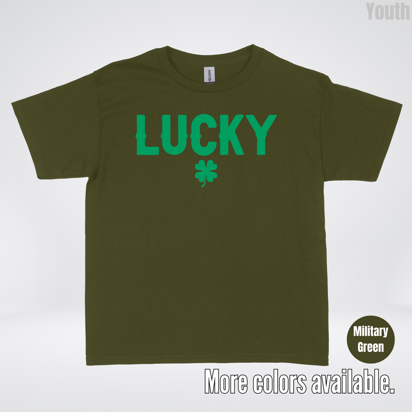 Lucky & Four Leaf Clover - Green Design - Saint Patrick's Day Youth T-Shirt